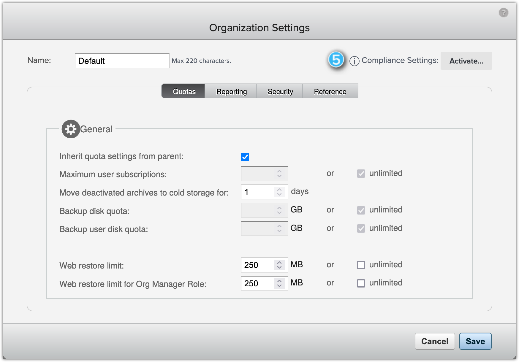 Activate Compliance Settings CrashPlan 6-21-22.png