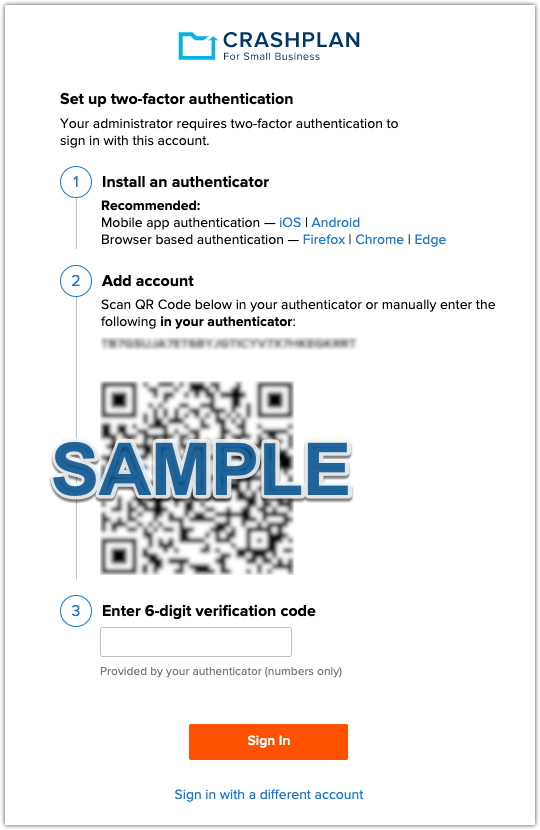 Get a verification code and sign in with two-factor authentication