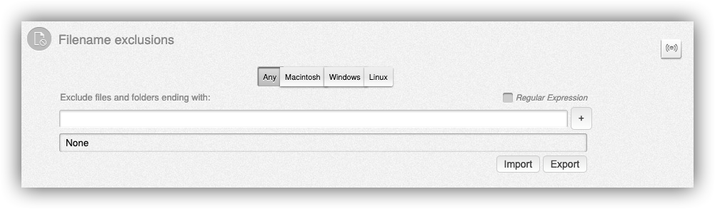 console filename exclusions.png