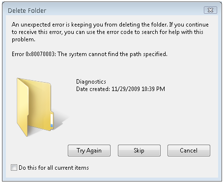 windows delete folder cannot find path error.png