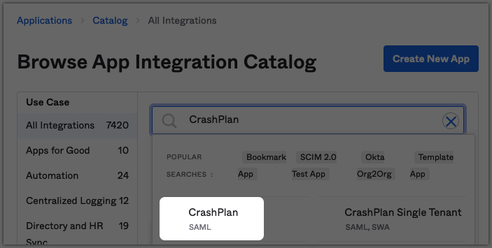 okta app catalog CrashPlan highlighted.png
